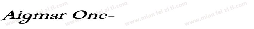Aigmar One字体转换